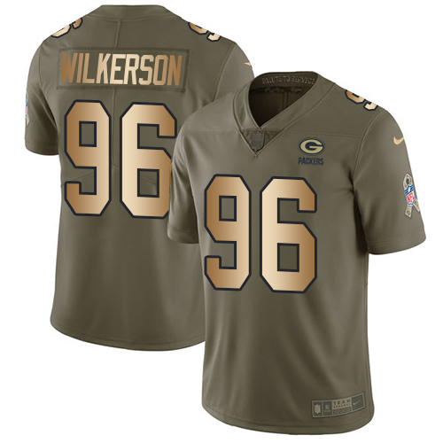 Nike Packers #96 Muhammad Wilkerson Olive/Gold Men's Stitched NFL Limited Salute To Service Jersey